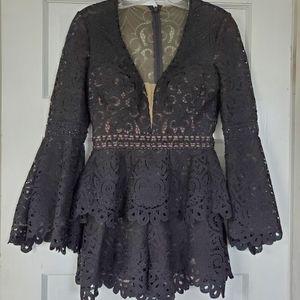 Black Lace Romper. Party/Going out.